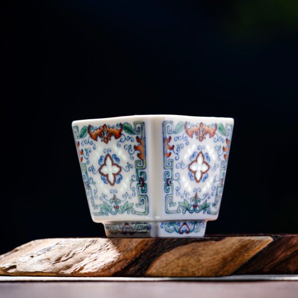 Luck has descended upon the Four Sided Cup of Entangled Branches - Orphan（Wood-Fired Kiln Firing）