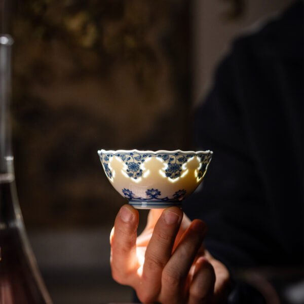 3-场景图 Antique mud lotus sunflower mouth cup