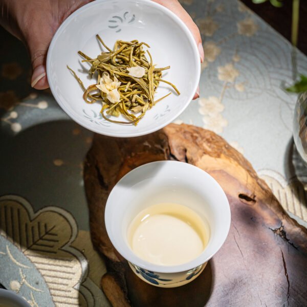 10-Piece Hand-Painted Shandan Flower Tea Set