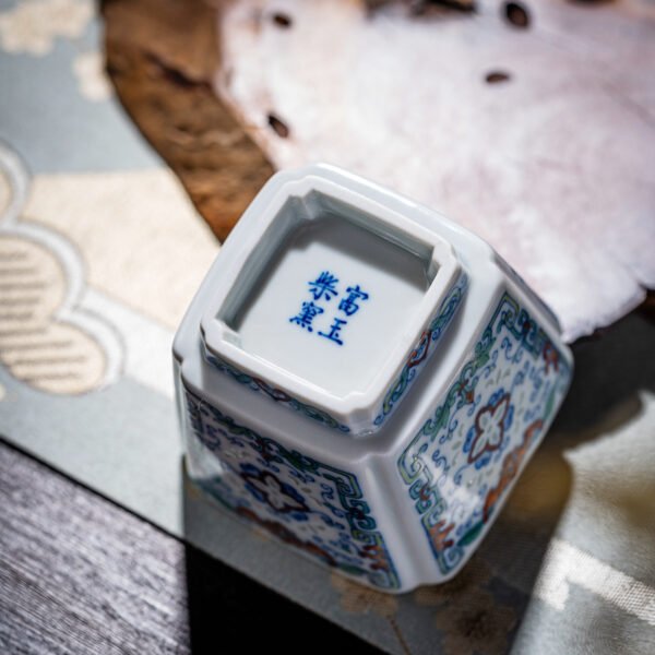 Luck has descended upon the Four Sided Cup of Entangled Branches - Orphan（Wood-Fired Kiln Firing）