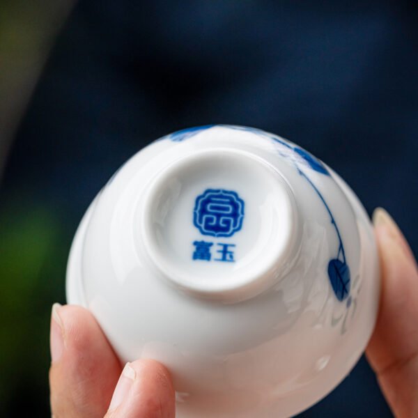 10-Piece Hand-Painted Shandan Flower Tea Set