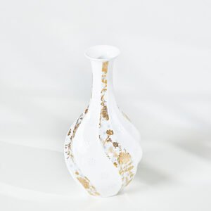 Adding Flowers to Brocade Spiral Exquisite Vase