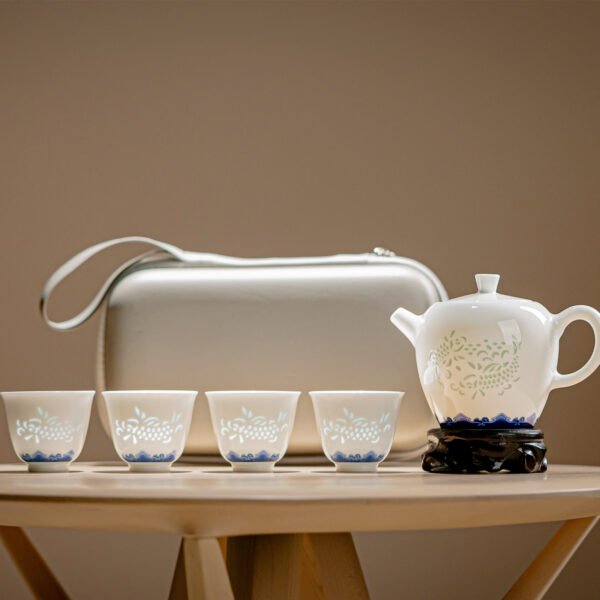 Lotus and Fish 5-Head Tea Set