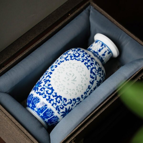 Hand-Painted 'Fu' Character Vase