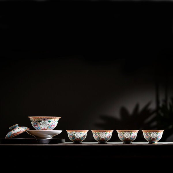 5 Piece Heavy Craftsmanship Enamel Tea Tool Set