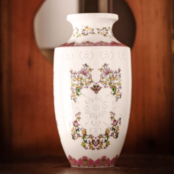 Bat and Peach Exquisite Vase