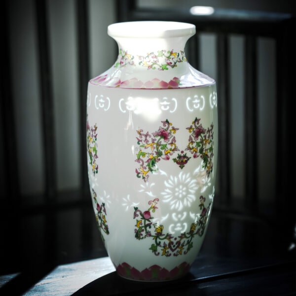 Bat and Peach Exquisite Vase