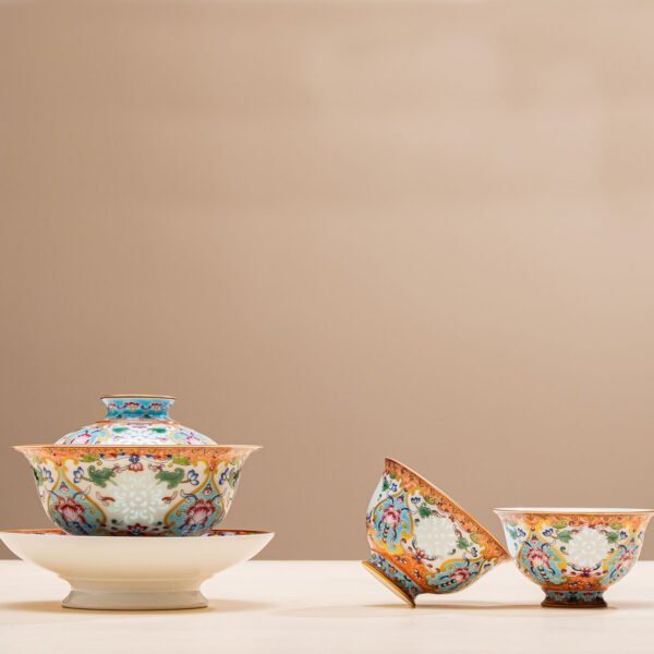 5 Piece Heavy Craftsmanship Enamel Tea Tool Set