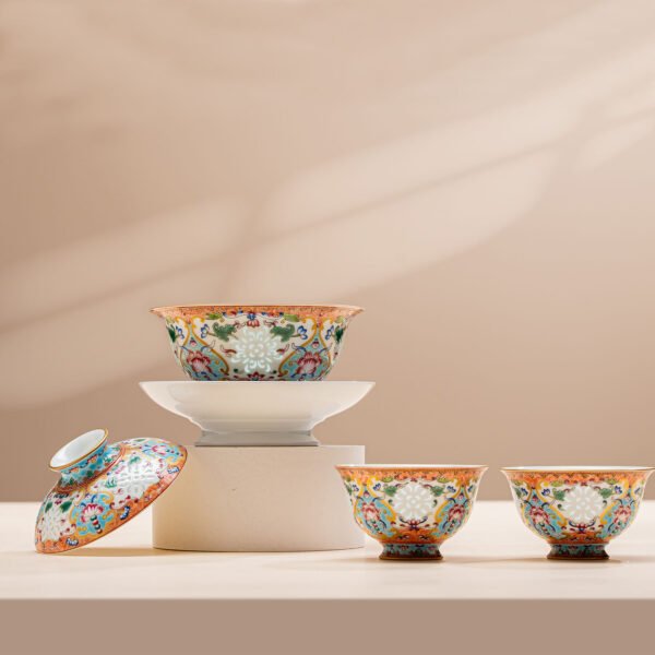 5 Piece Heavy Craftsmanship Enamel Tea Tool Set