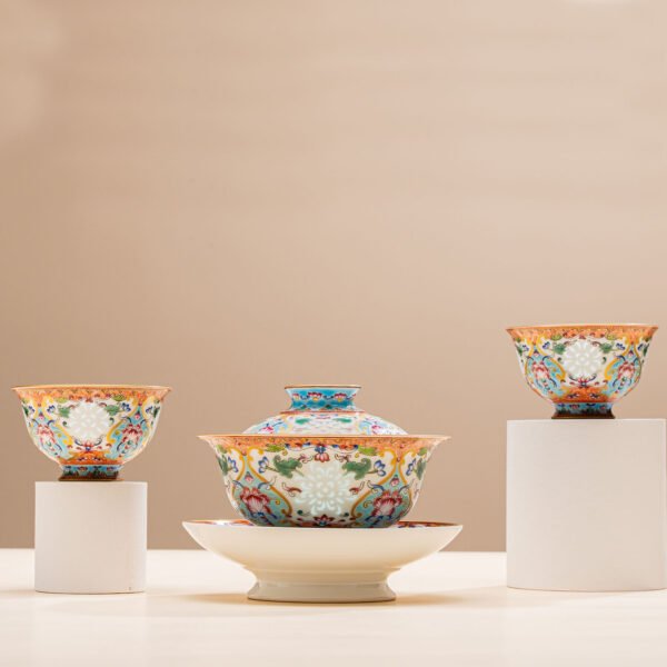 5 Piece Heavy Craftsmanship Enamel Tea Tool Set