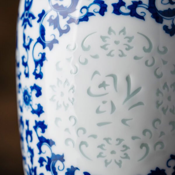 Hand-Painted 'Fu' Character Vase