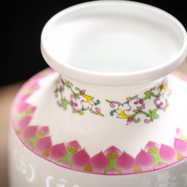 Bat and Peach Exquisite Vase